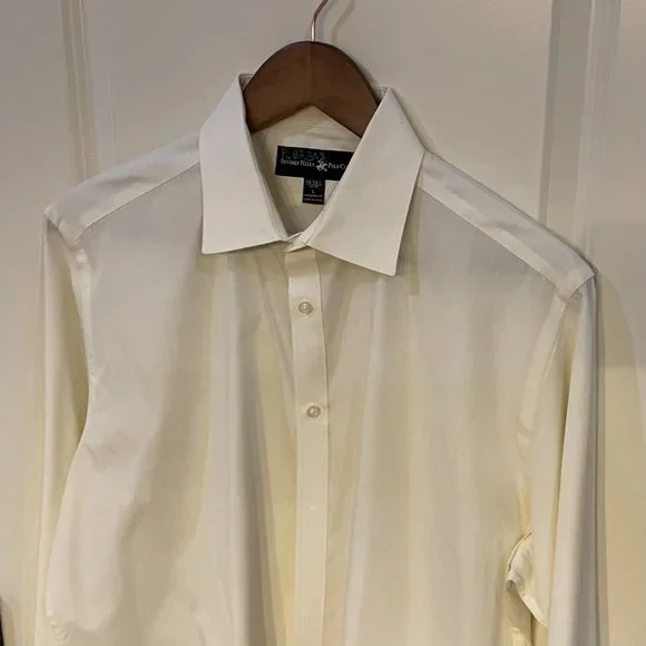 Cream Dress Shirt 16 1/2 - Picture 3 of 3